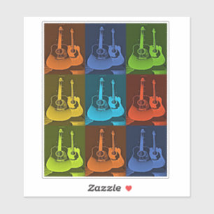 Guitar Art STICKER Klistermärken