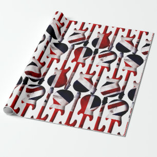 Guitar Art - Union Jack British England UK Flagga Presentpapper