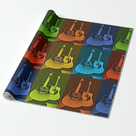 Guitar Art Wrapping Papper Presentpapper