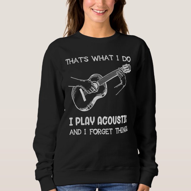 Guitar att jag spelar akustiskt och jag skäms t shirt (Framsida)