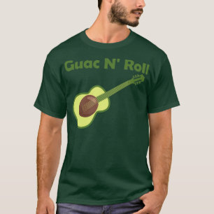 Guitar Avocado Rock N Roll Funny Guitars T Shirt