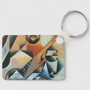 Guitar (Banjo) och Glass, Juan Gris, Vintage Art Nyckelring