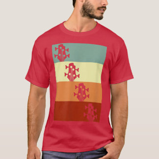 Guitar Bass Player Guitarist Bassist Music Retro V T Shirt