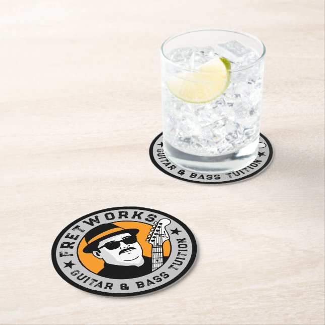 Guitar & Bass Tuition - Fret Works Underlägg Papper Rund (Insitu)