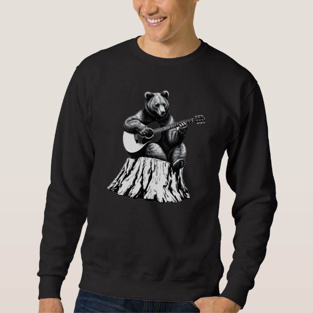 Guitar Bear - Wilderness Guitarist Sweatshirt (Framsida)