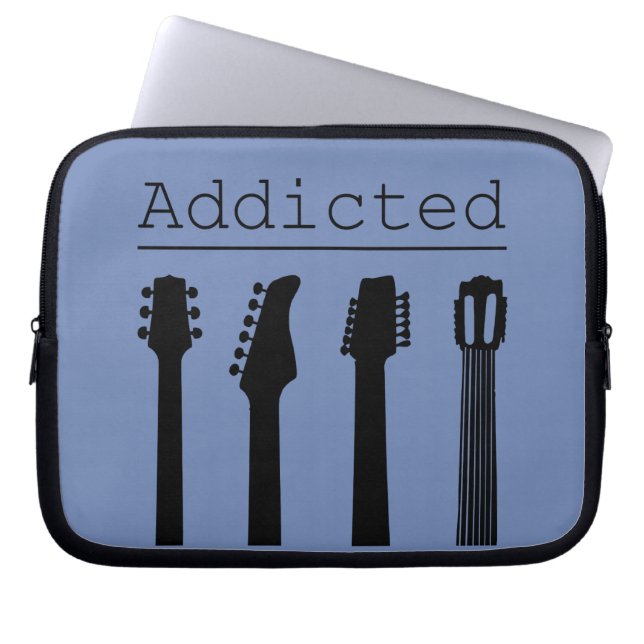 Guitar beroende laptop sleeve (Framsidan)