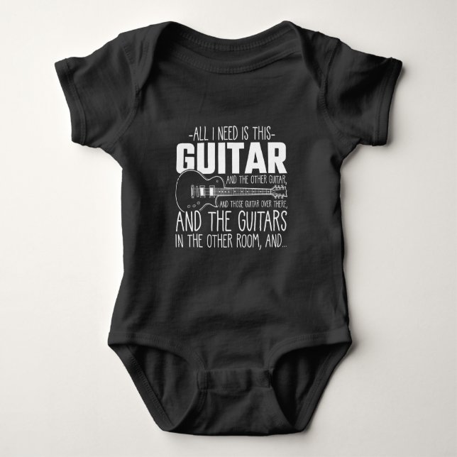 Guitar beroende musikinstrument t shirt (Framsida)