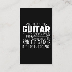 Guitar beroende musikinstrument visitkort