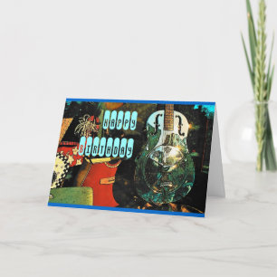 Guitar Birthday Card - Anpassat Kort