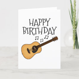 Guitar Birthday Card Guitarist Musician Tack Kort