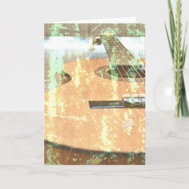 Guitar Birthday Card Kort (Framsida)