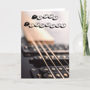 Guitar Birthday Card Kort