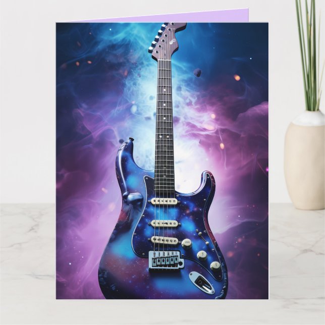 GUITAR BIRTHDAY Greeting Card Kort (Framsida)