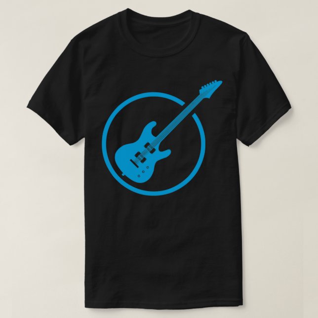Guitar Blue Triblend T Shirt (Design framsida)