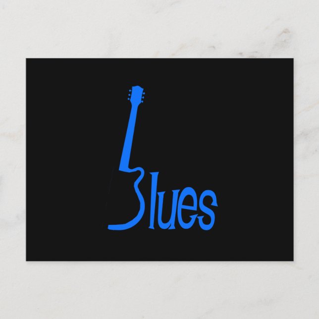 Guitar Blues Vykort (Framsida)