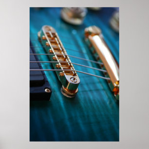 Guitar Body i blått Poster