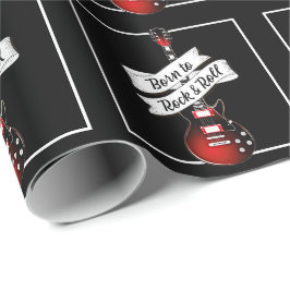 Guitar Born till Sten & Roll Music Musician Gift Presentpapper