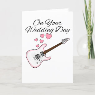 Guitar Bröllop Card Guitarist Musician Tack Kort