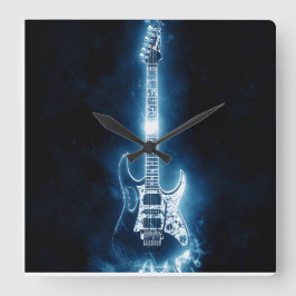 Guitar Candy Tin Square Papper Underlägg nyckelked Fyrkantig Klocka