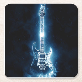 Guitar Candy Tin Underlägg Papper Kvadrat