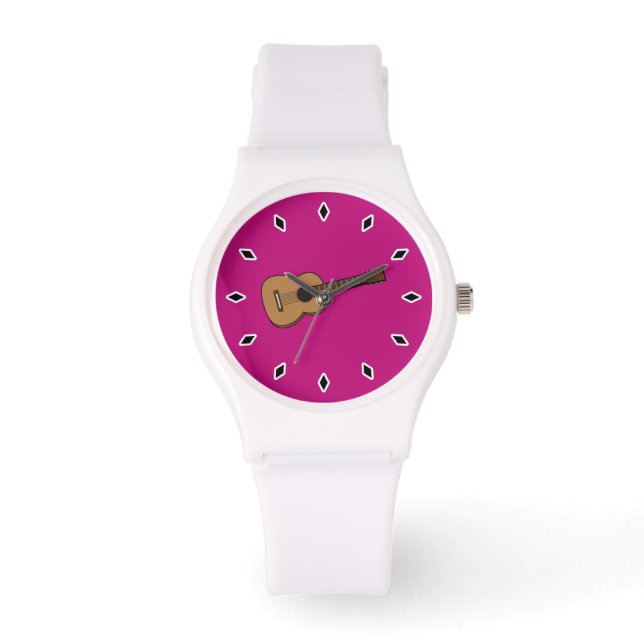 Guitar Cartoon Armbandsur (Framsida)