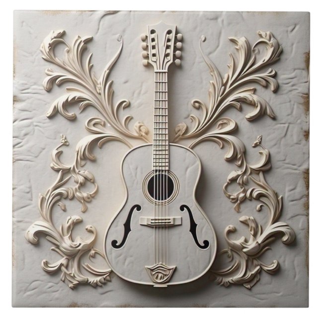 Guitar Ceramic Tile Kakelplatta (Framsidan)
