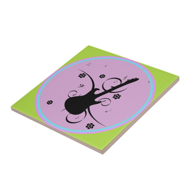 Guitar Ceramic Tile Kakelplatta (Sidan)