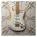 Guitar Ceramic Tile Kakelplatta<br><div class="desc">Stor (6" x 6") En pulserande keramisk platta. Du kan använda plattan som en trivet eller uppgradera din hemmadekoration. Underbar för helgdag, bröllop och kontorsgåvor. Mått: 6 tum x 6 tum; tjocklek: 0, 19 tum Vikt: 8, 5 oz. Framställd av vit keramisk Fullt-färg, fullt- blekt tryck Rekommenderas ej för utomhusbruk...</div>