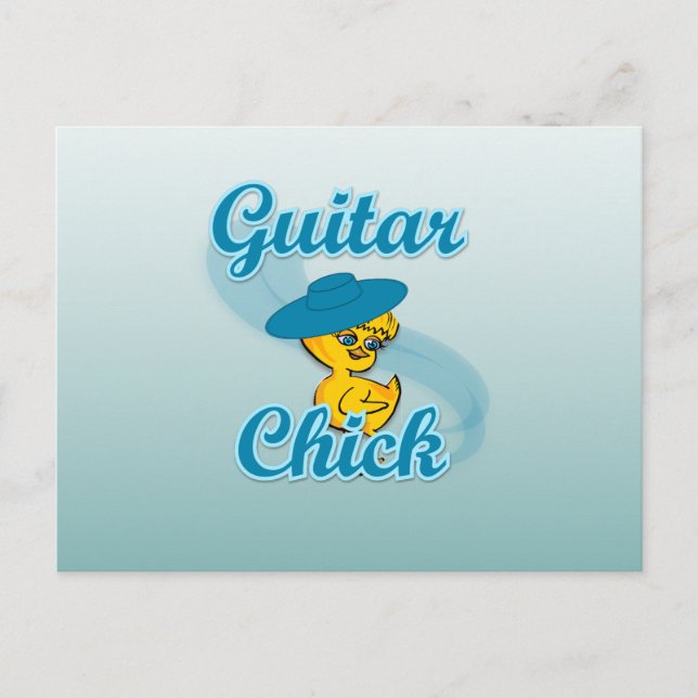 Guitar-Chick nr 3 Vykort (Framsida)