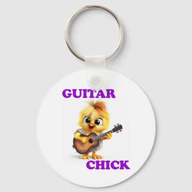 Guitar-Chick Nyckelring (Framsida)