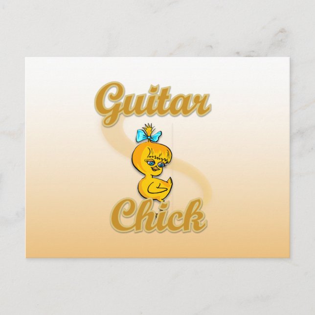 Guitar-Chick Vykort (Framsida)