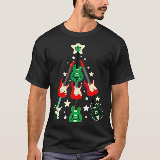 Guitar Christmas T Shirt  (Framsida)