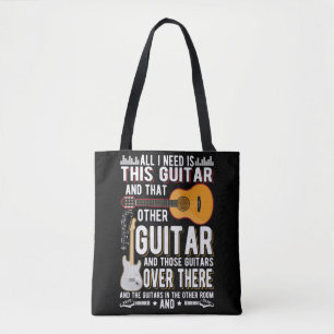 Guitar Collector Guitarist Funny Music Älskare Tygkasse