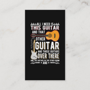 Guitar Collector Guitarist Funny Music Älskare Visitkort