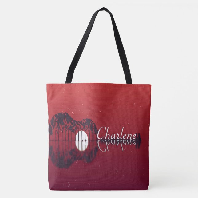 Guitar Cove Reflection Namn Tygkasse (Framsida)