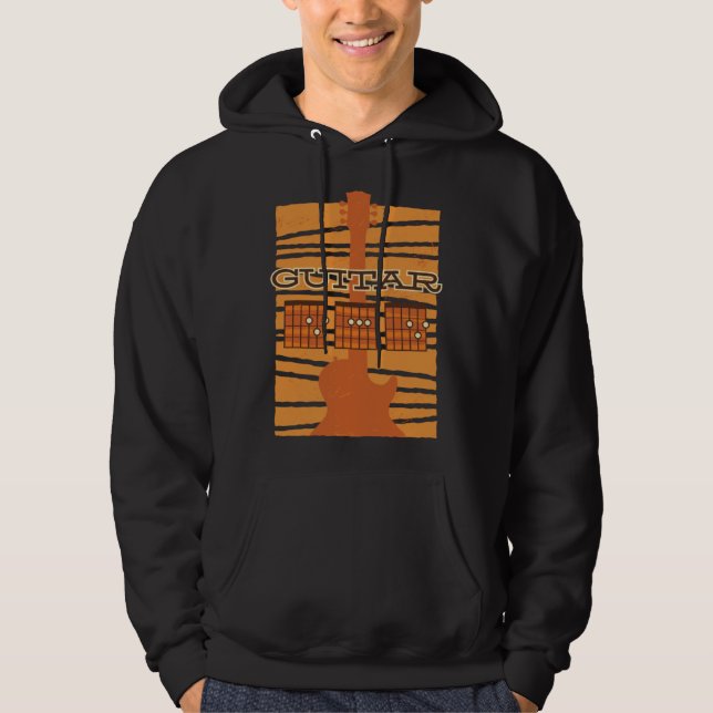 Guitar Dad Music Musician Hoodie (Framsida)