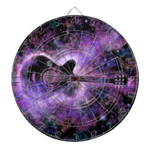 Guitar Dart Board Gift - Lila Black Design Darttavla