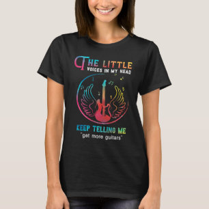 Guitar de små rösterna i mitt huvud får mer Guita T Shirt