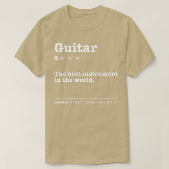 Guitar definierar det bästa instrumentet i världen t shirt (Design framsida)