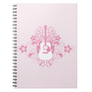 Guitar Design Anteckningsbok Med Spiral