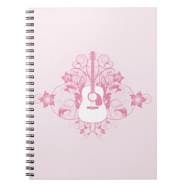 Guitar Design Anteckningsbok Med Spiral (Framsidan)