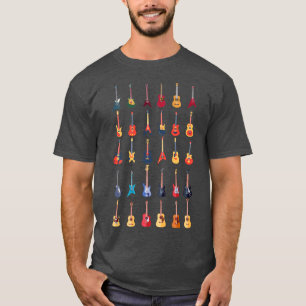 Guitar Different Guitars Music Älskare Funny Gift T Shirt