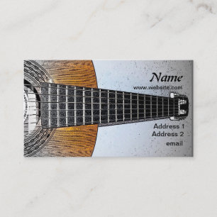Guitar Digital Bläck Affärskort Visitkort