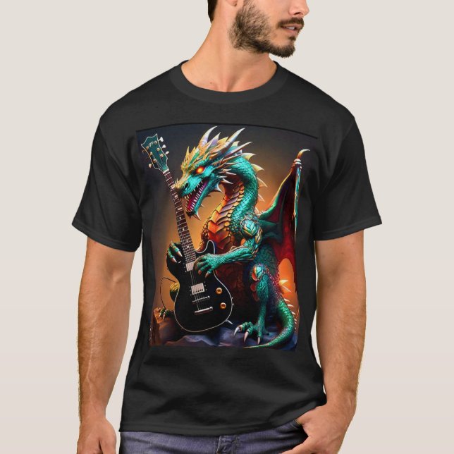 Guitar Dragon T Shirt (Framsida)