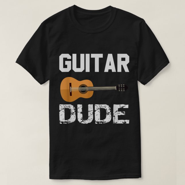 Guitar Dude Music Lover Design T Shirt (Design framsida)