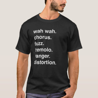 Guitar Effect Pedal Helvetica-listgrafik T Shirt