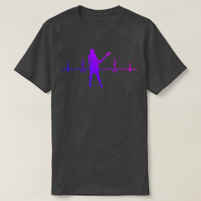Guitar Electric Womens Manar Guitar Player T Shirt (Design framsida)