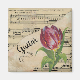 Guitar Elegant Tulip Vintage Lakan Music Magnet