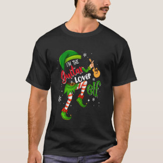 Guitar Elf Matching Family Group Julafton Party Pa T Shirt