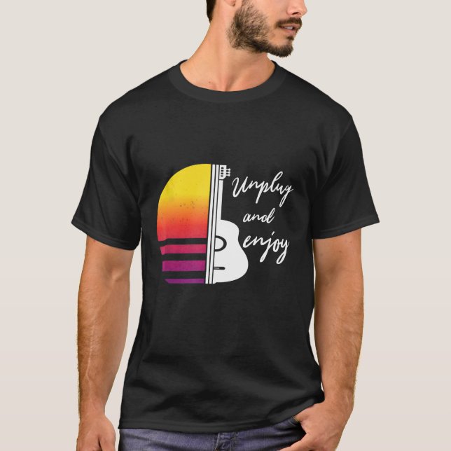 Guitar entusiast, koppla ur och njut av t shirt (Framsida)